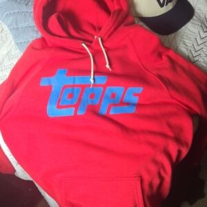 HOMAGE Red Hoodie with Blue Logo